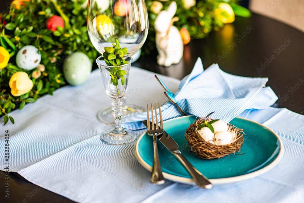 Fototapeta premium Easter table setting