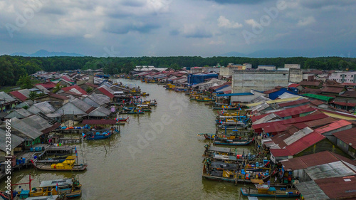 A view of fishermen vilage in Kuala Sepetang Malaysia