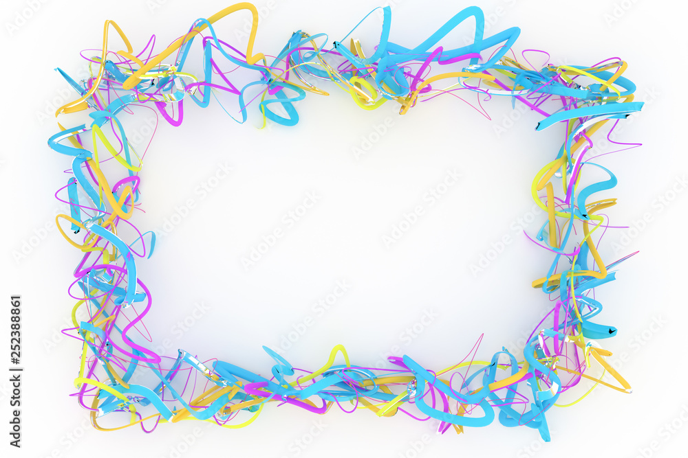 Decorative, illustrations CGI composition, string backdrop virtual paper frame, for design texture background. 3D render. Decorative, illustrations CGI composition, string backdrop virtual paper frame, for design texture background. 3D render.