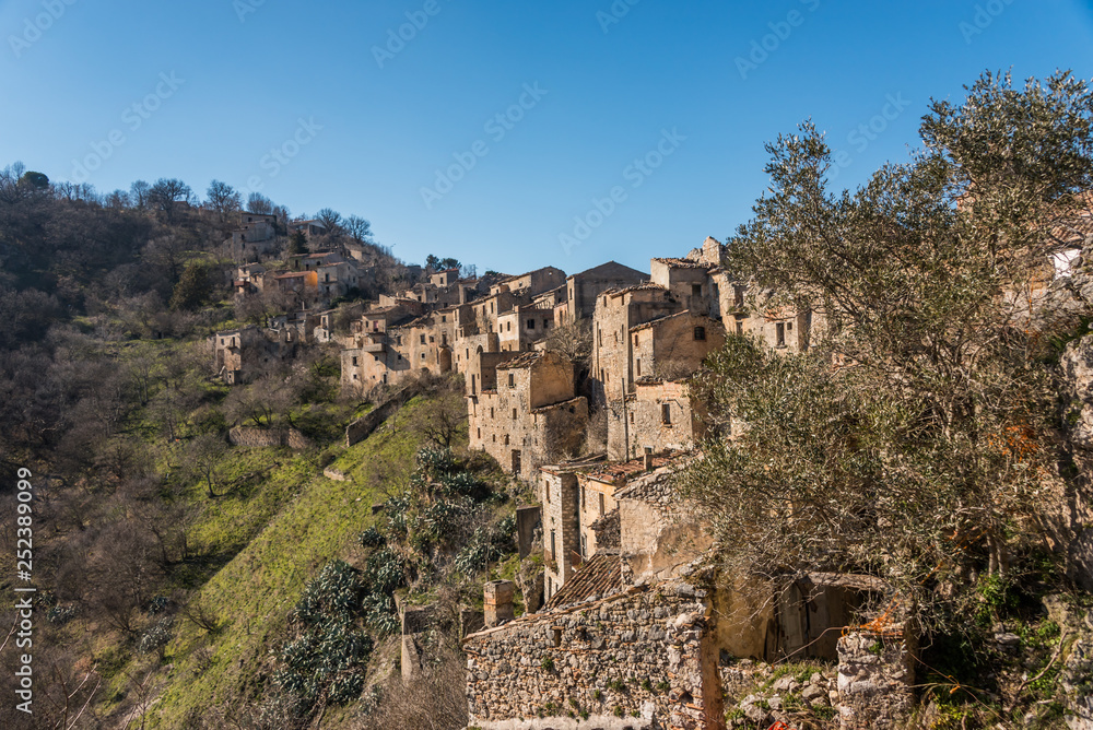 Abandoned Ruins of a Mountain Village Destroyed by an Earthquake in Italy Abandoned Ruins of a Mountain Village Destroyed by an Earthquake in Italy