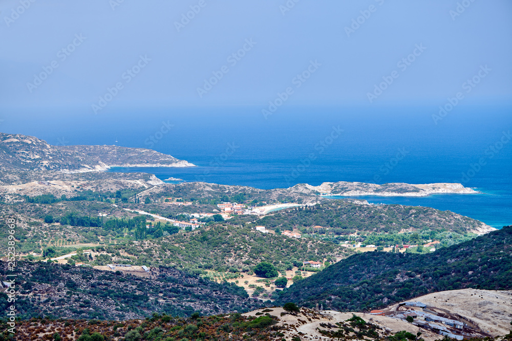 Rocky coastline landscape, Sithonia, Greece