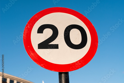 20mph Speed Limit Traffic Sign