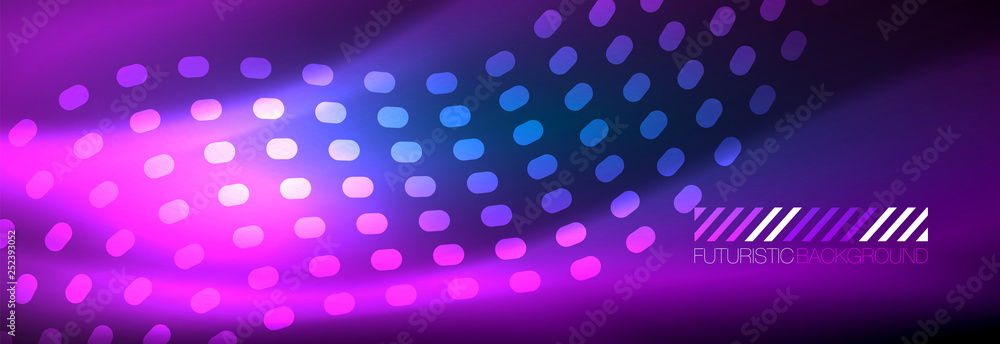 Glowing abstract wave on dark, shiny motion, magic space light. Vector techno abstract background Glowing abstract wave on dark, shiny motion, magic space light. Vector techno abstract background