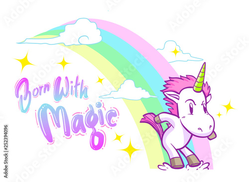 cute little unicorn background