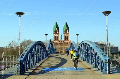 Blaue Brücke in Freiburg photo