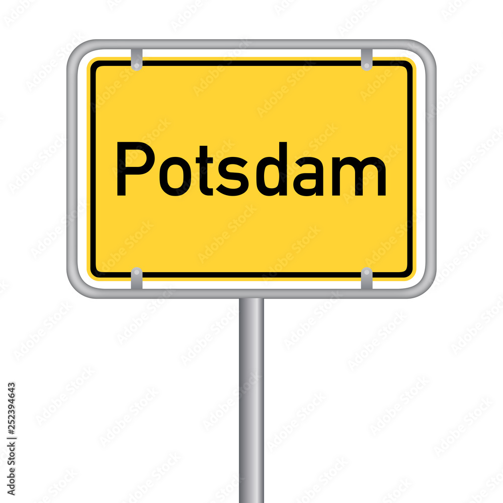 Ortsschild - Landeshauptstadt Potsdam Ortseingangsschild. Vektor Eps10. Ortsschild - Landeshauptstadt Potsdam Ortseingangsschild. Vektor Eps10.