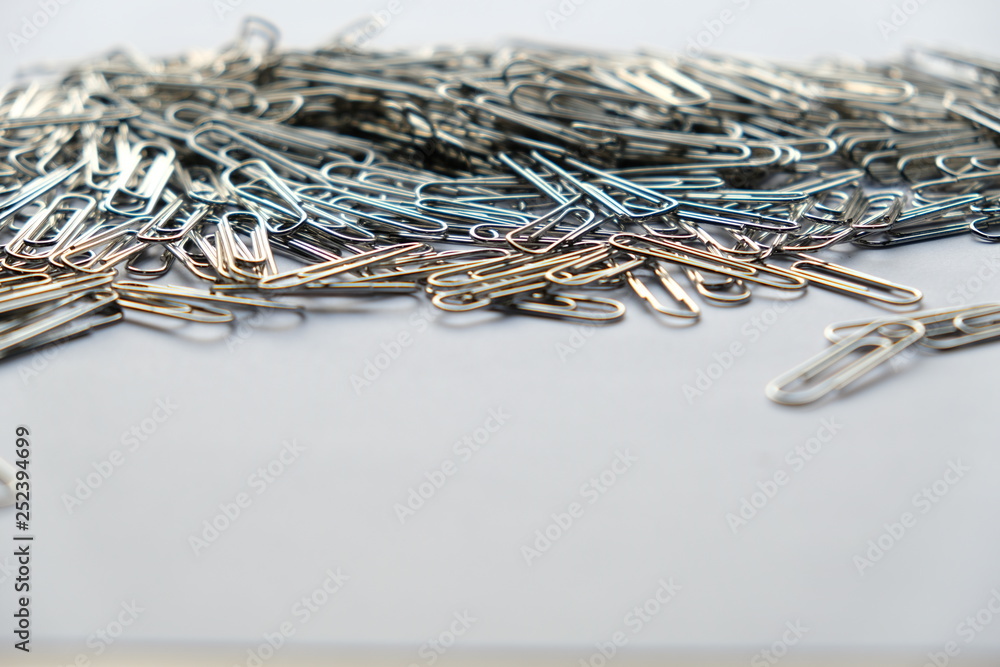 Paper clip on white paper Paper clip on white paper