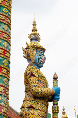 Giant in Wat Phra Kaew or name officially as Wat Phra Si Rattana Satsadaram