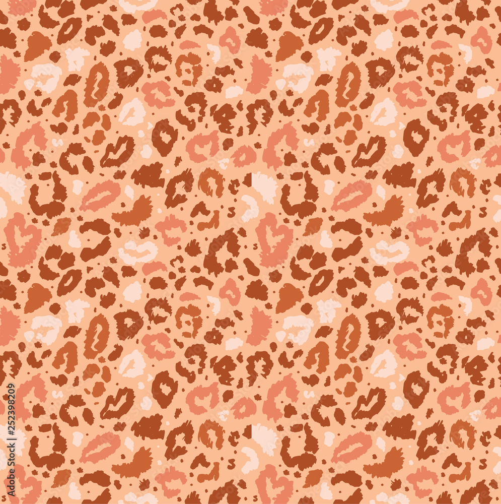Seamless leopard wild nature pattern. Vector animal print. Seamless leopard wild nature pattern. Vector animal print.