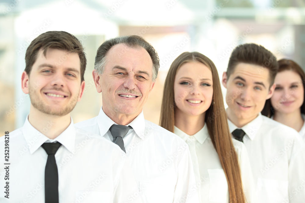 close up. confident business team on blurred background office close up. confident business team on blurred background office