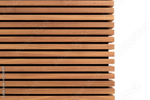 Wooden slats. Natural wood lath line arrange pattern texture background 