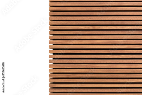 Wooden slats. Natural wood lath line arrange pattern texture background 