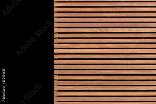Wooden slats. Natural wood lath line arrange pattern texture background 
