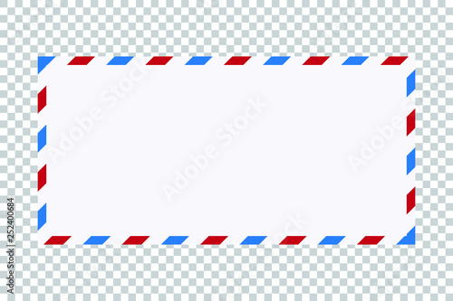 Air Mail Envelope Vector Illustration, Post letter vector design isolated on white background.