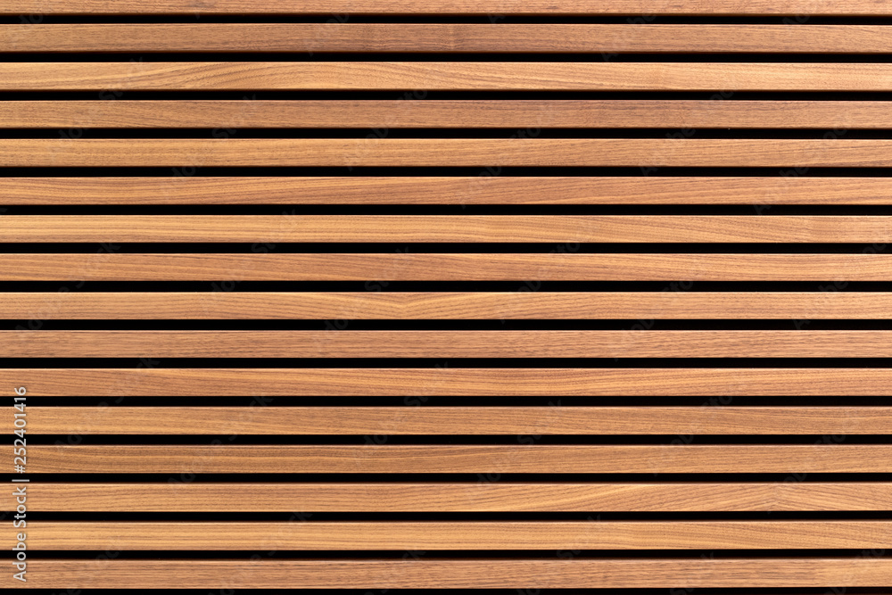 Printed roller blinds Wooden slats. Natural wood lath line arrange pattern  texture background