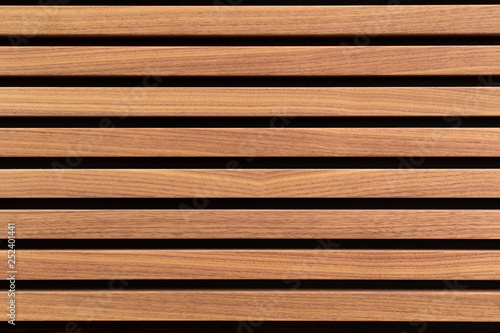 Wooden slats. Natural wood lath line arrange pattern texture background 