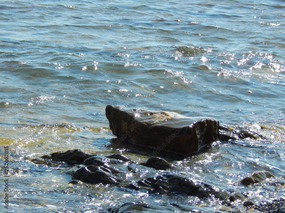 Stone in the sea
