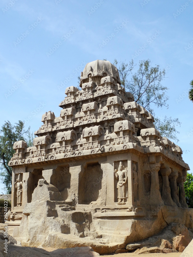 Ancient hindu temple, India, Tamil nadu, Mahabalipuram Ancient hindu temple, India, Tamil nadu, Mahabalipuram