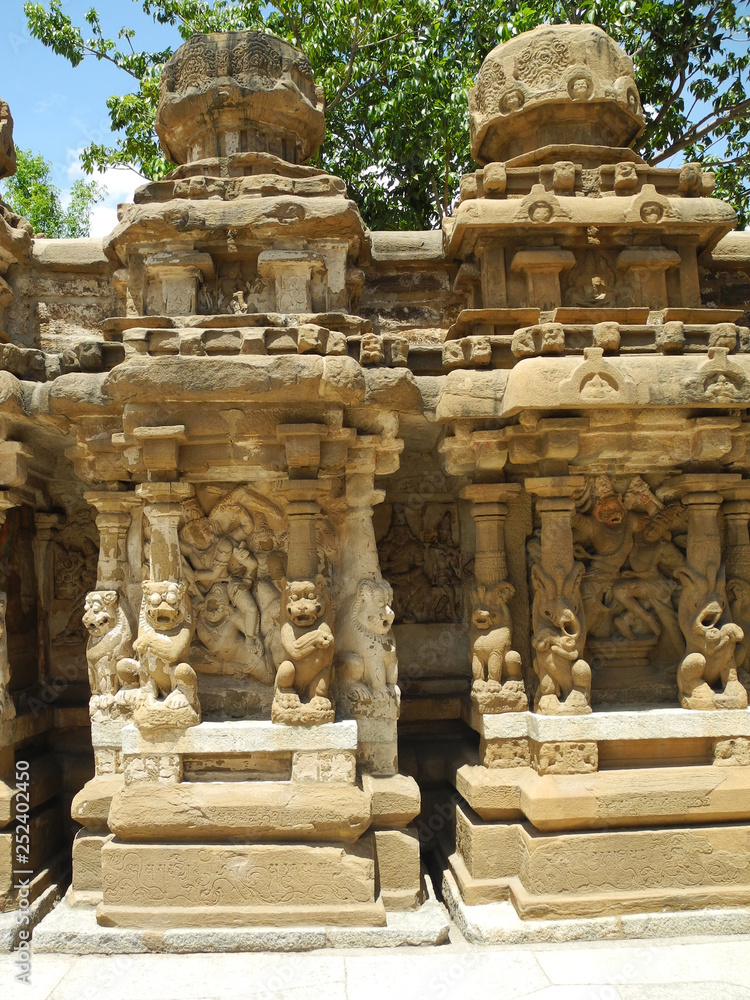 Ancient temple Kailasanath, India, Tamil Nadu, Kanchipuram city