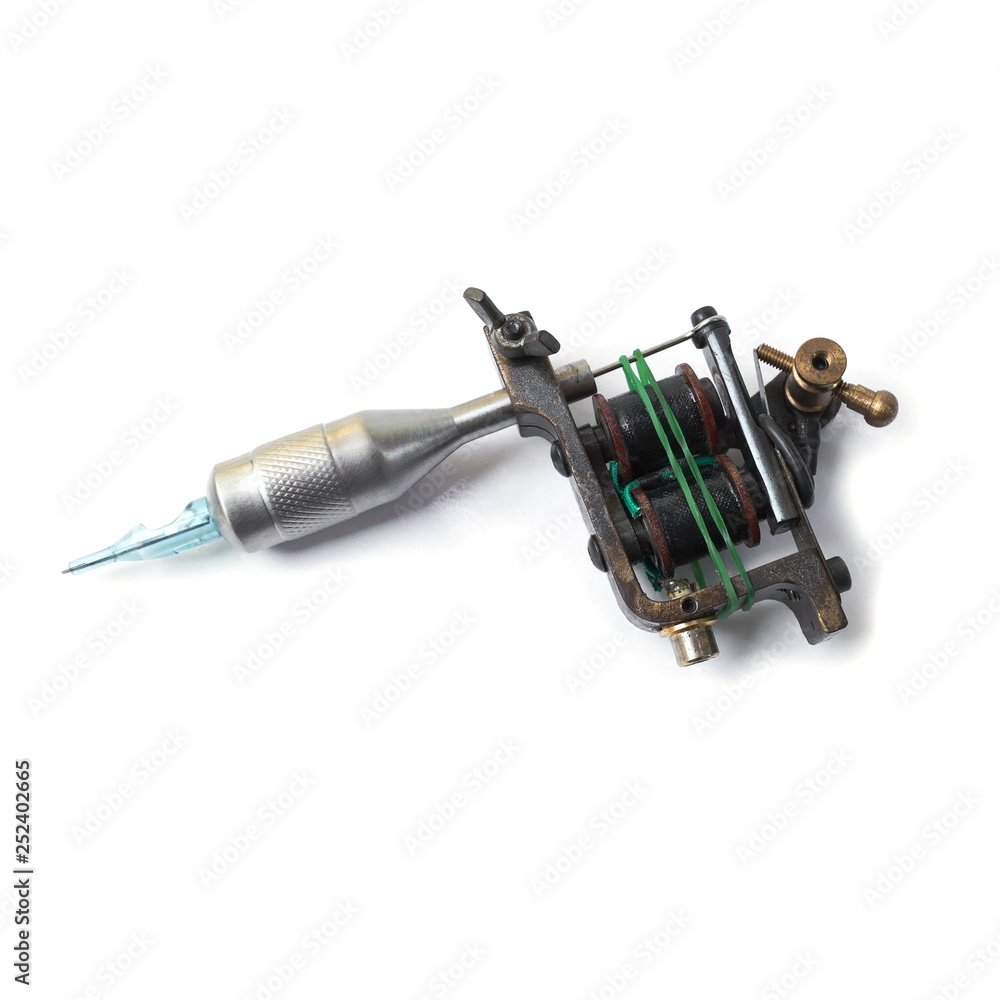 Tattoo machine isolated on a white background. Tattoo machine isolated on a white background.