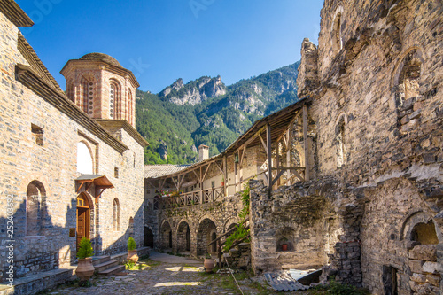 Canvastavla The Monastery of Agios Dionysios in Olympus, Greece, Europe.