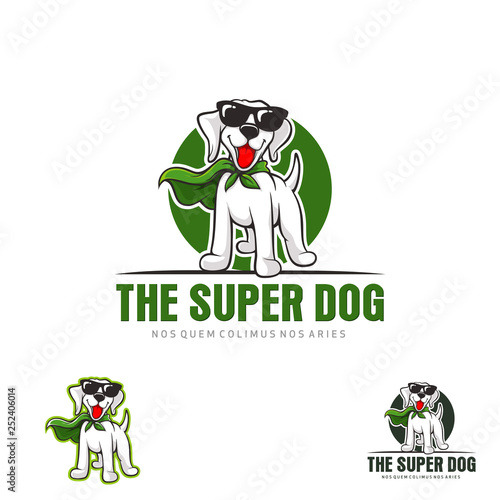 Super Dog Animal mascot Logo