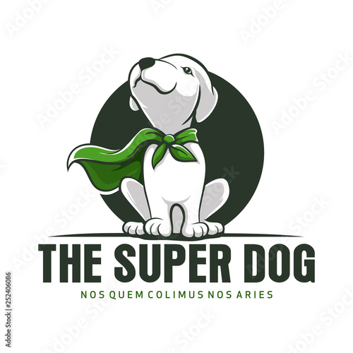 Super Dog Animal mascot Logo