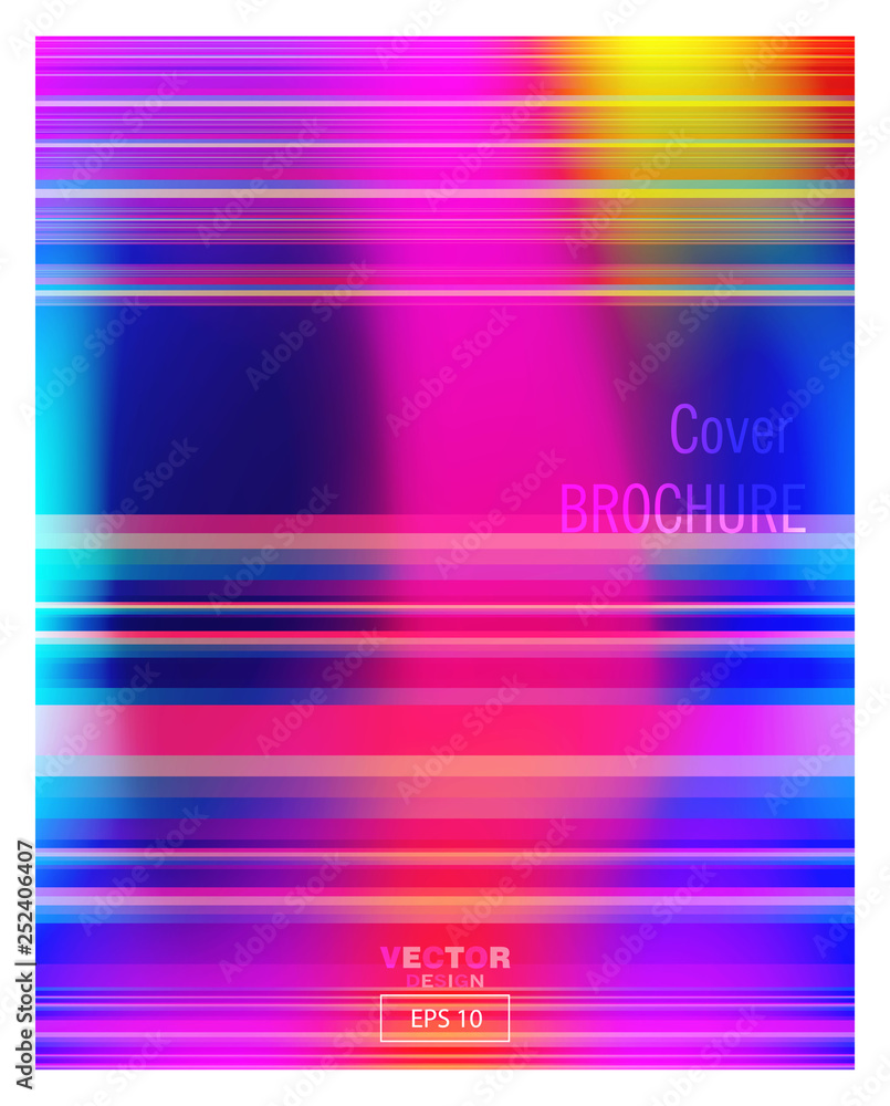 Abstract cover brochure rainbow color stripe gradient background