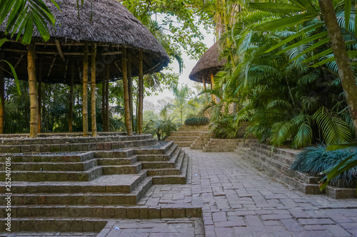 Architecture in the territory of Gurukul - Vedic school for boys in Mayapur, India photo