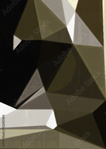 Chaotic triangles drawing abstract background. Original polygonal art pattern. Geometric texture with creative elements. Low poly wallpaper. Multicolor backdrop concept.