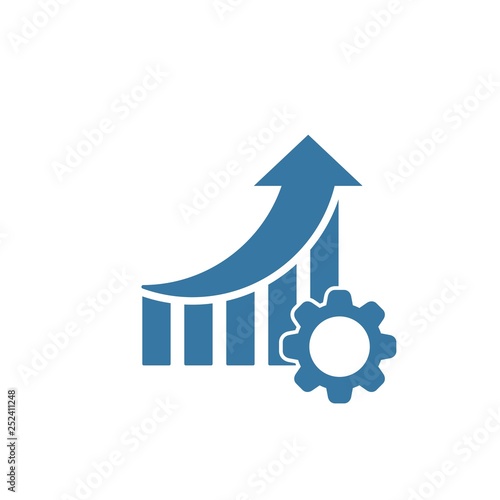 Productivity. Vector icon, white background.