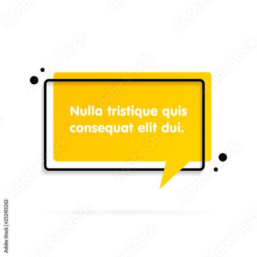 Quote text bubble. Commas, note, message and comment.