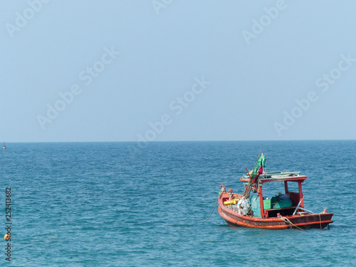 Fishing boat on the sea in thailand