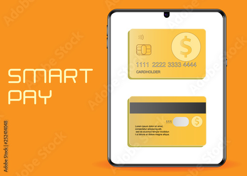 Online payment from a bank card on New frameless tablet, Smart Pay