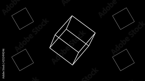 shapes shifting piramid cube sphere spin 3d render