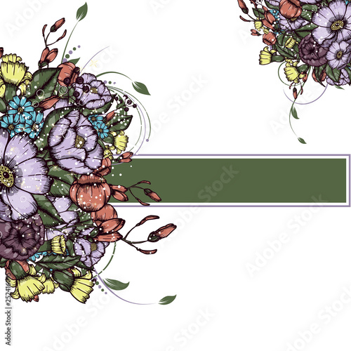 Abstract vector flower background