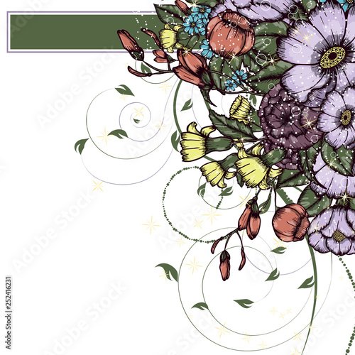Abstract vector flower background