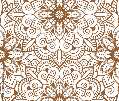 floral pattern motif coloring a mandala drawn with a pen. gold  yellow and white. Ethnic  fabric  motifs. Vector  abstract mandala flower. Decorative elements for design. EPS 10