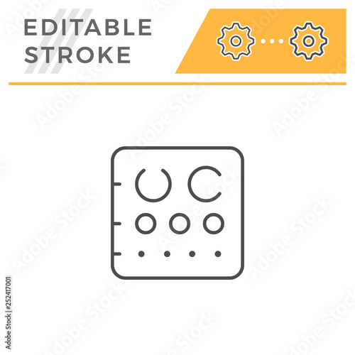 Eye chart line icon