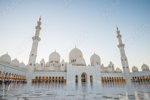Abu Dhabi  UAE  04 January 2018  Sheikh Zayed Grand Mosque in the Abu Dhabi  United Arab Emirates 