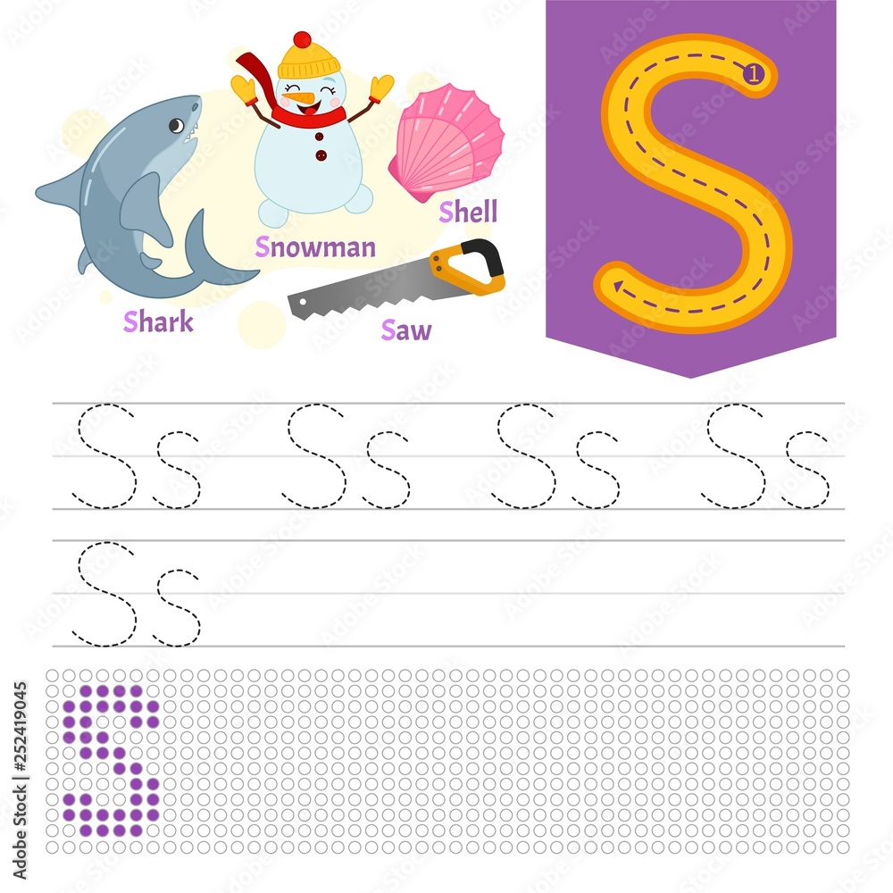 Handwriting practice sheet. Basic writing. Educational game for ...