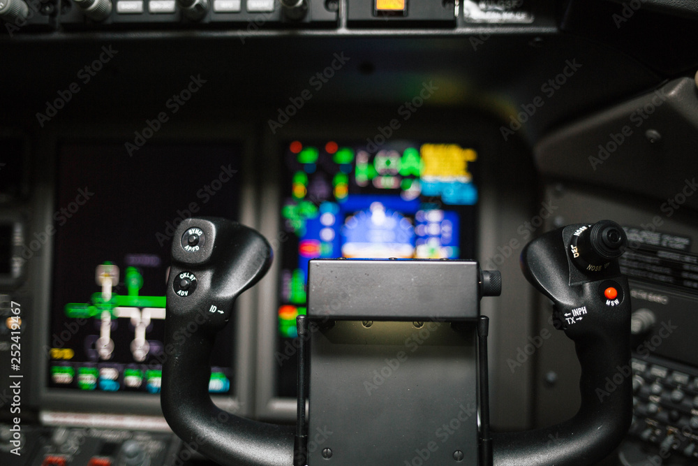 Aircraft interior and pilot cockpit
