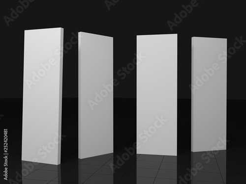 3d render panels 1x3 meters. Mockup. photo