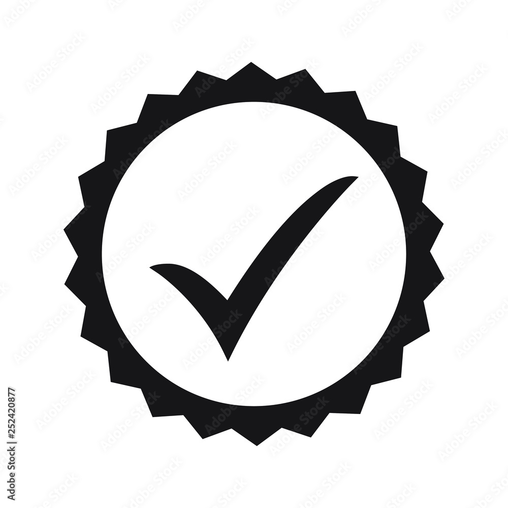 Approved icon. Profile Verification. Accept badge. Stock Vector | Adobe ...
