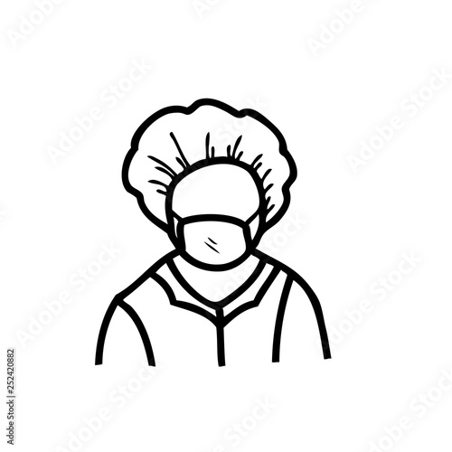 Uniform for Inspector are testing dust inside the operating room with Particle Counter.