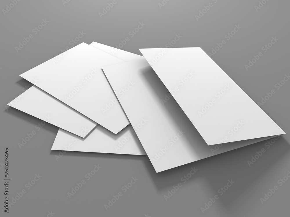Blank white folder brochure template mockup Blank white folder brochure template mockup