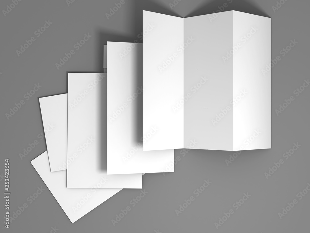 Blank white folder brochure template mockup Blank white folder brochure template mockup