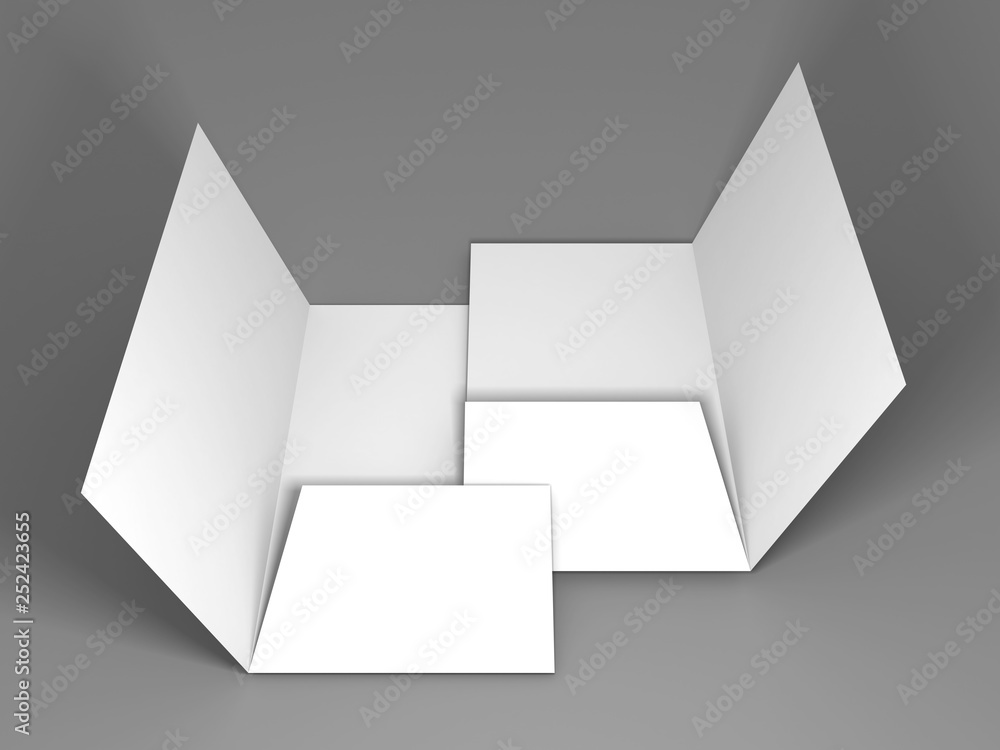 Blank white folder brochure template mockup Blank white folder brochure template mockup