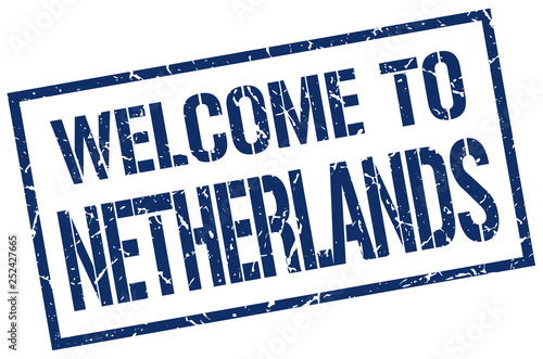 welcome to Netherlands stamp
