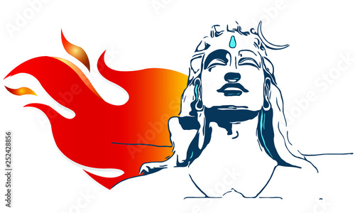 Illustration Of Happy Maha Shivratri Greeting Card Design. - Vector